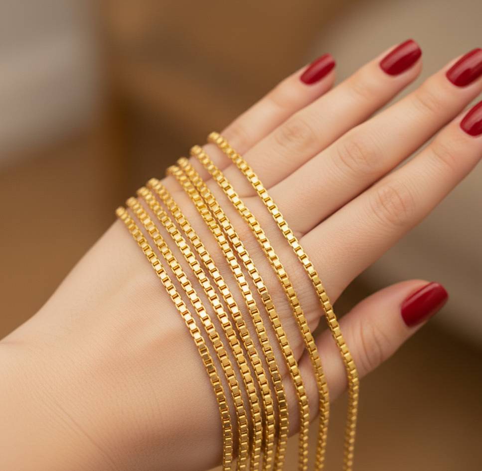 N GOLD COCO 1771227830738 - زنجیر ونیزی طلا رامونا